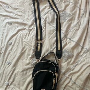 Black Crossbody Bag with Adjustable Strap
